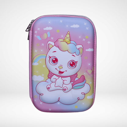 PENCIL POUCH HARD FRONT CUTE UNICORN 595