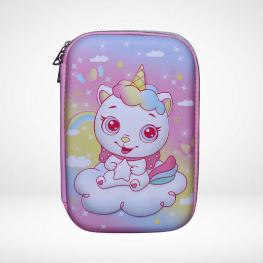 PENCIL POUCH HARD FRONT CUTE UNICORN 595