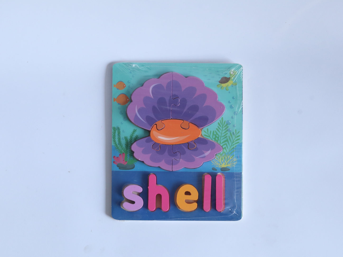 WOODEN PEG SHELL PUZZLE AND ALPHABETS WP-024