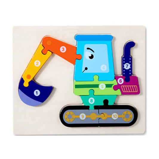 WOODEN PEG CRAIN PUZZLE WP-025