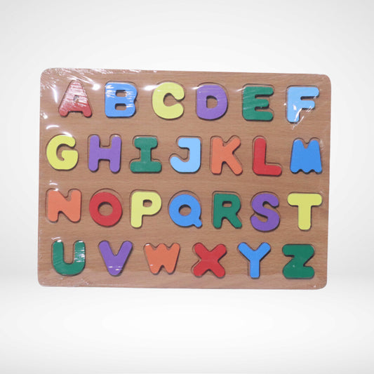 WOODEN PEG LARGE CAPITAL  ABC ALPHABET PUZZLE WP-006