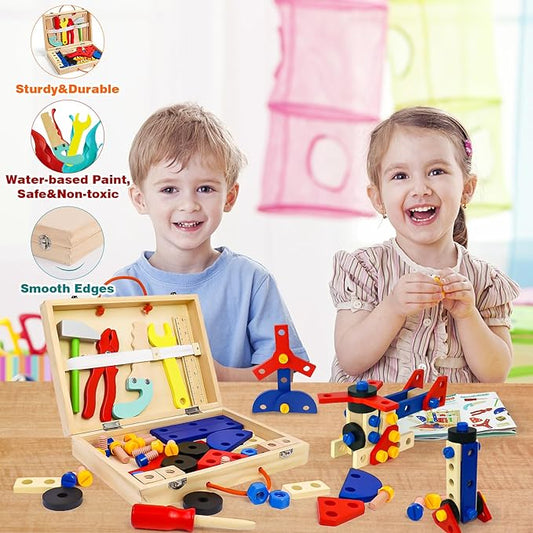 WOODEN TOOL SET FOR KIDS AGE 3+