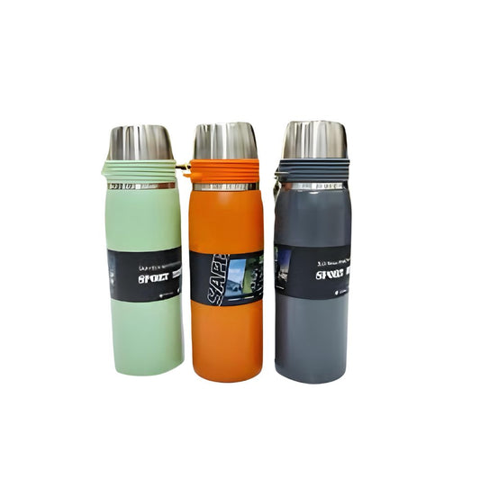 WATER BOTTLE SPORT STAINLESS STEEL 600ML