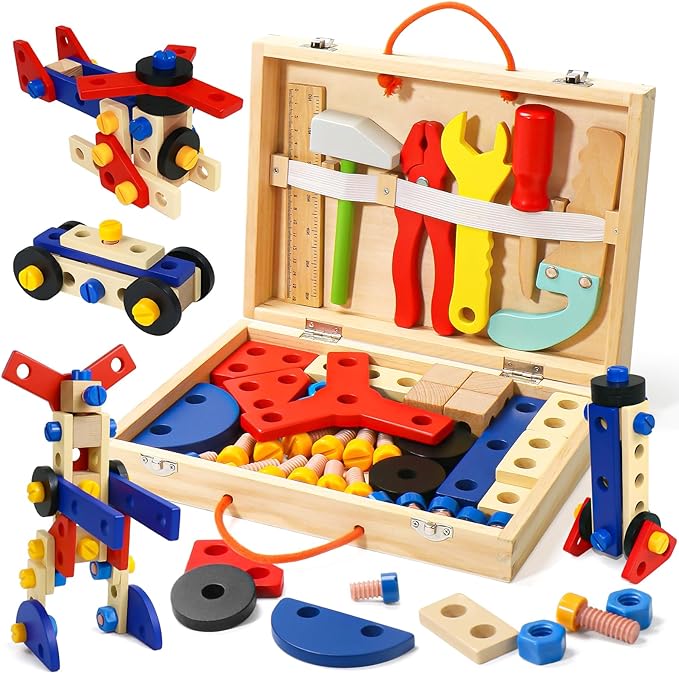 WOODEN TOOL SET FOR KIDS AGE 3+