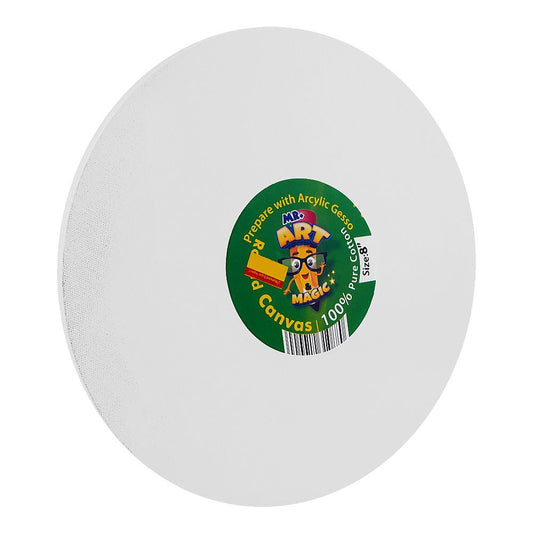 PREMIUM WHITE CANVAS ROUND 8" 3208