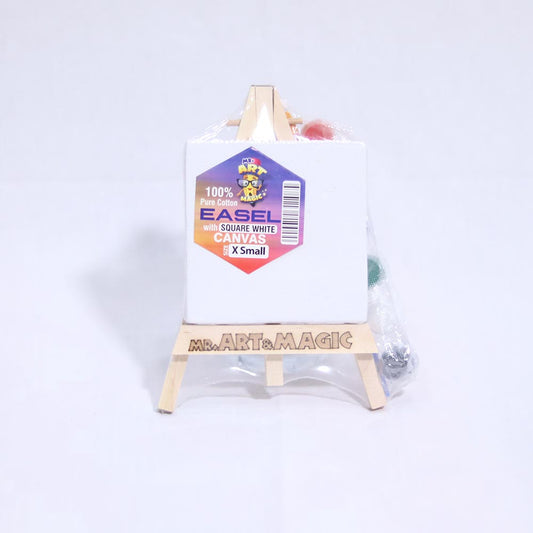 EASEL WITH SQUARE WHITE CANVAS X SMALL 3901