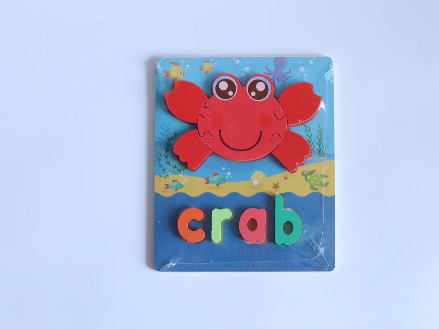 WOODEN PEG CRAB PUZZLE AND ALPHABETS WP-024
