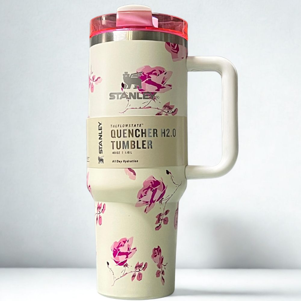 Floral Stanley Flowstate Tumbler 'The Quencher H2.0' 1.18L