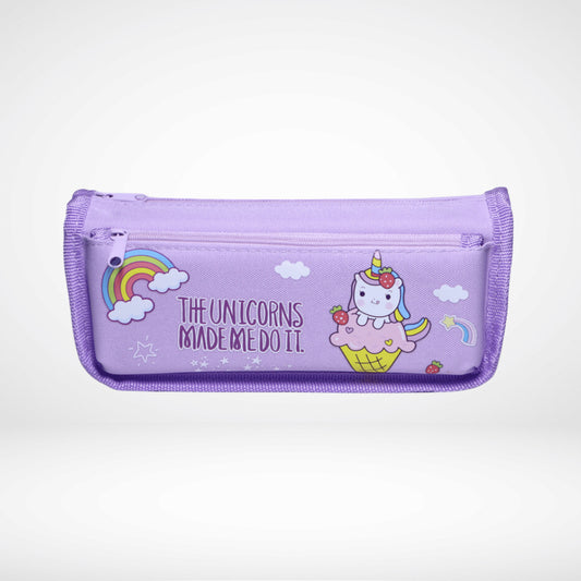 PENCIL POUCH FABRIC RAINBOW UNICORN