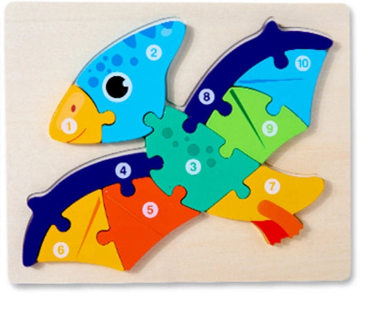 WOODEN PEG FLYING DINO PUZZLE WP-025