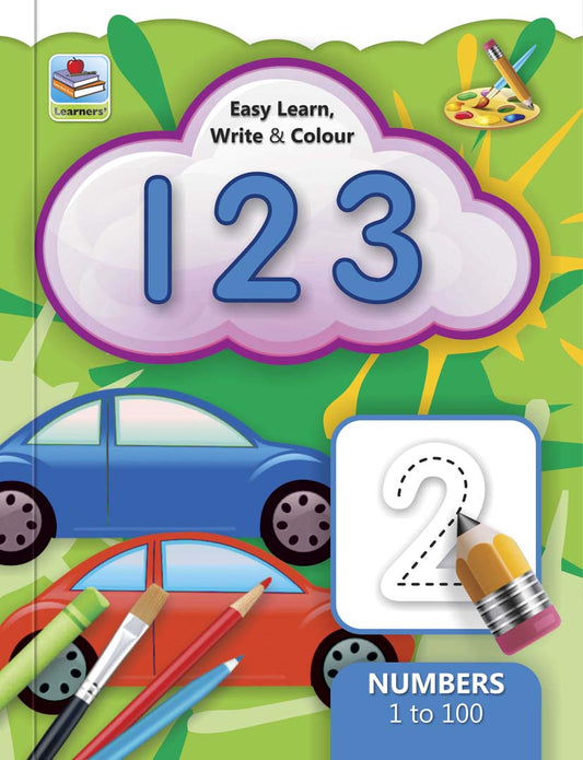 EASY LEARN, WRITE & COLOUR WRITING BOOK 123 NUMBERS 1 TO 100