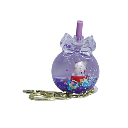 FANCY BOTTLE WITH LIQUID CHARACTER KEYCHAIN