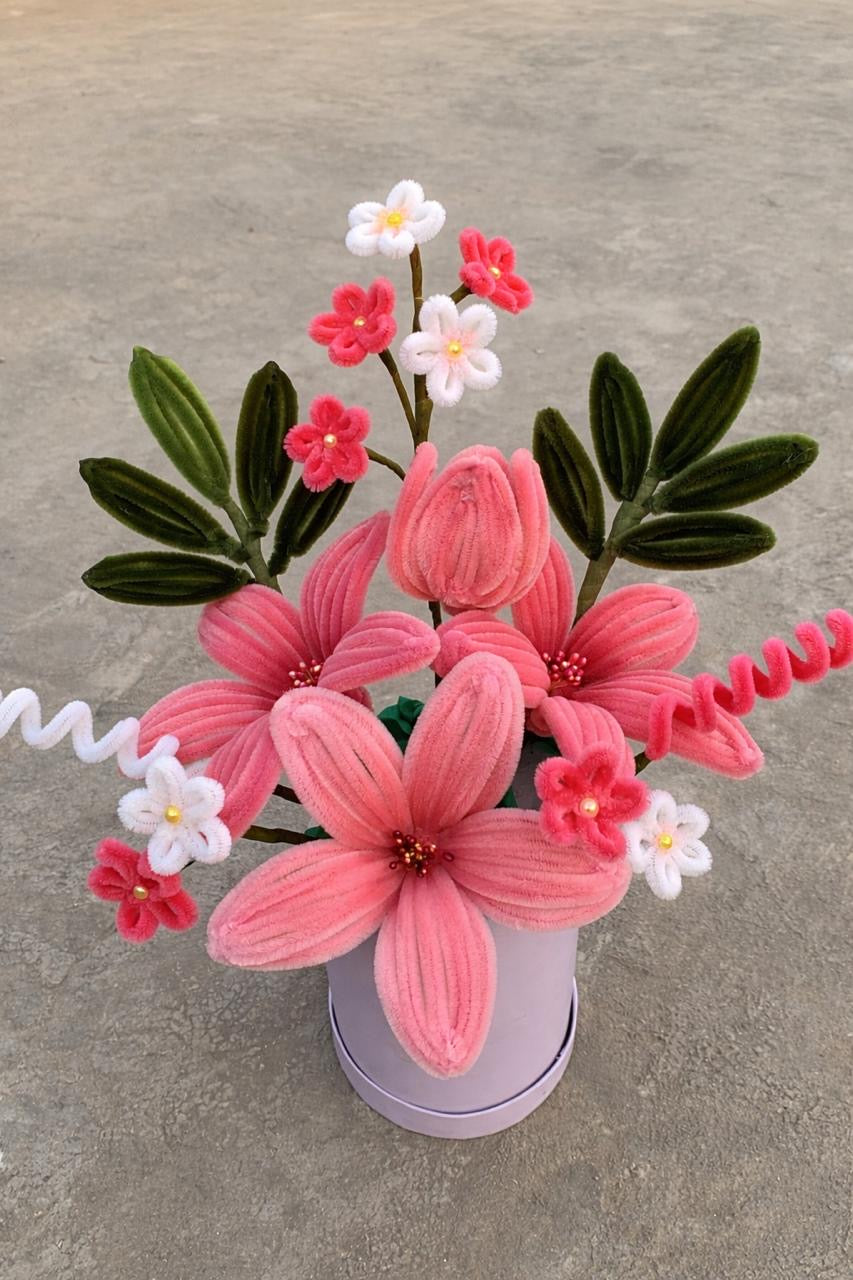 Handmade Velvet Bloom Box – Everlasting Luxury Floral Arrangement