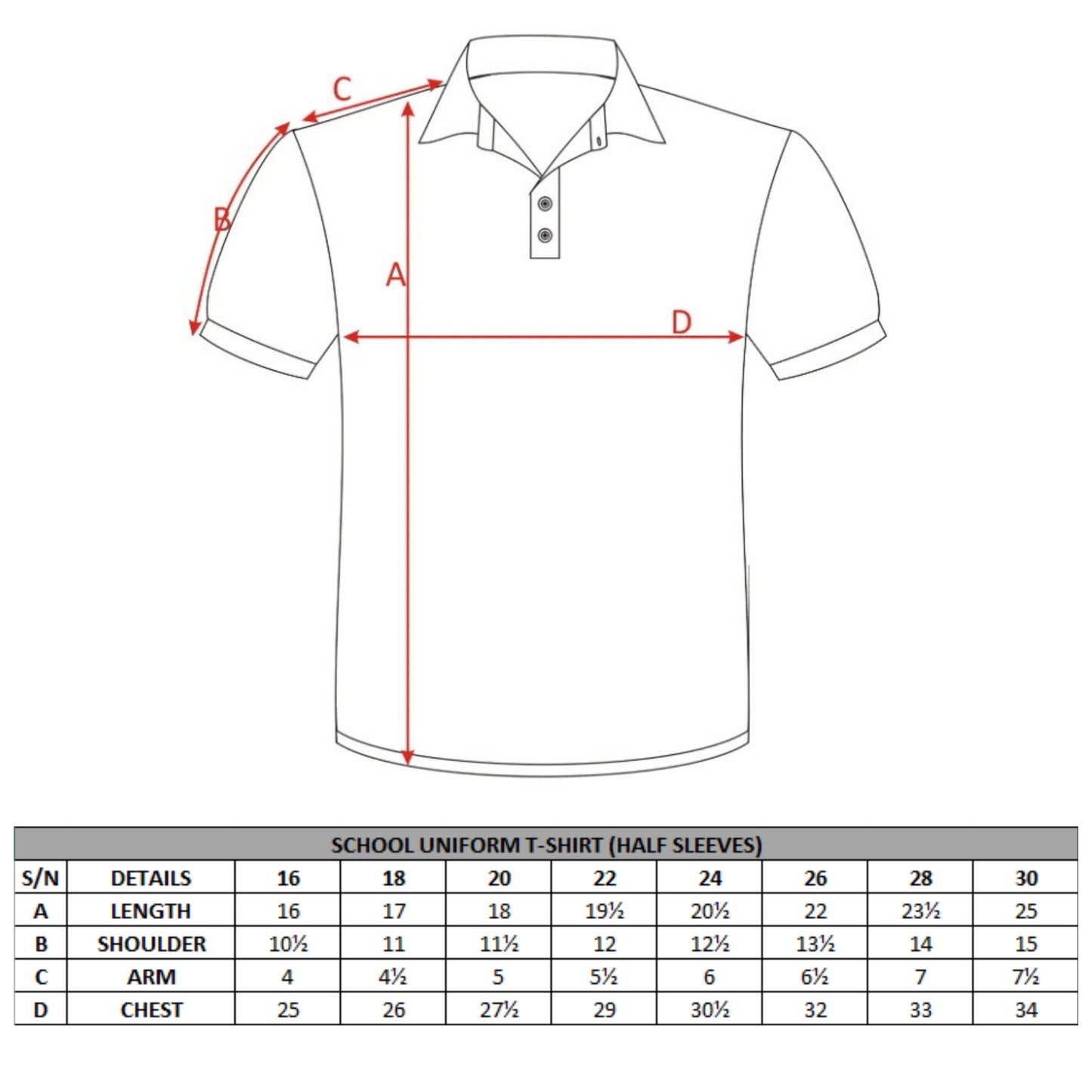 THE LEGACY SCHOOL POLO SHIRT HALF SLEEVES (TLS)