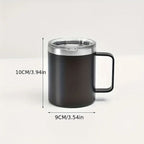 12 Oz Insulated Stainless Steel Tumbler with Handle & Lid