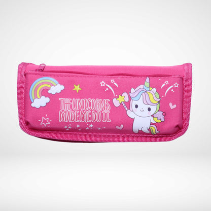 PENCIL POUCH FABRIC RAINBOW UNICORN