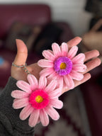 Gerbera Flower Velvet Wire Keychain