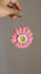 Gerbera Flower Velvet Wire Keychain