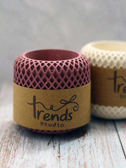 Studio Trinkets: Round Honeycomb Jar
