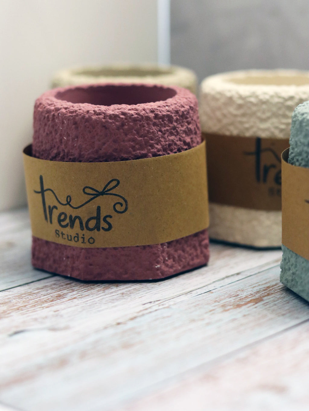 Textured Hexagon Jar